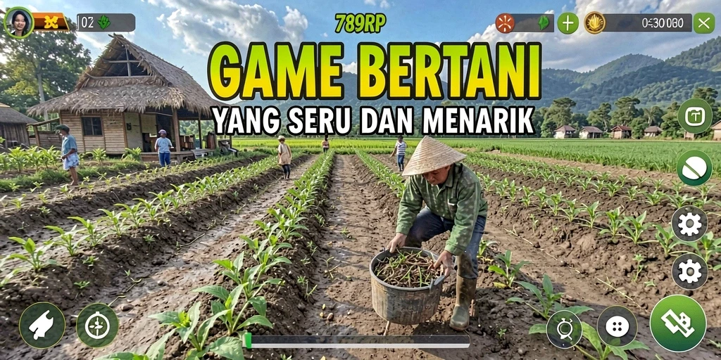 Gameplay seru dalam 789RP yang menunjukkan aktivitas bertani.