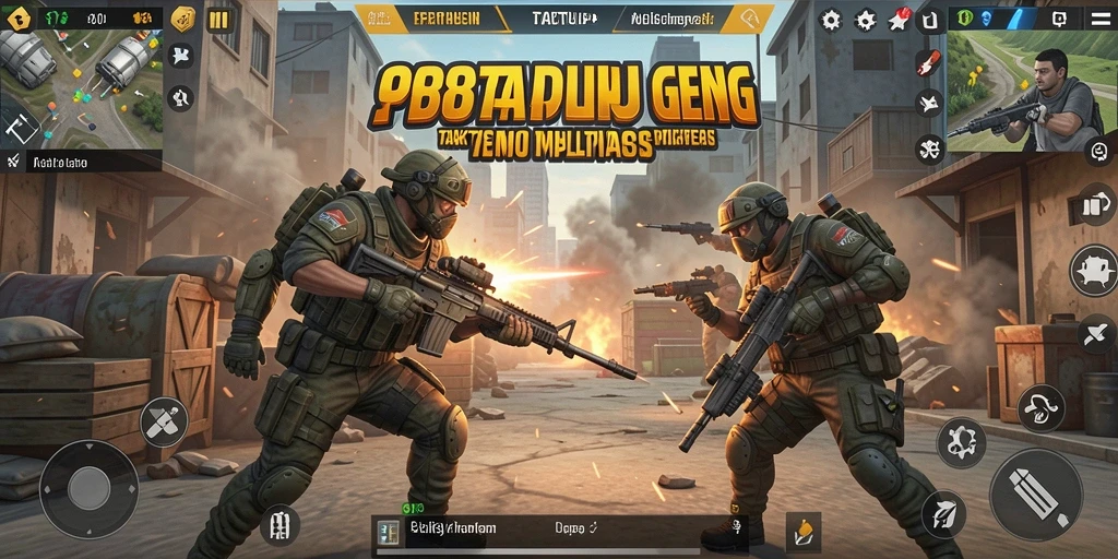 Gameplay seru dalam pertempuran tim di 987UP.