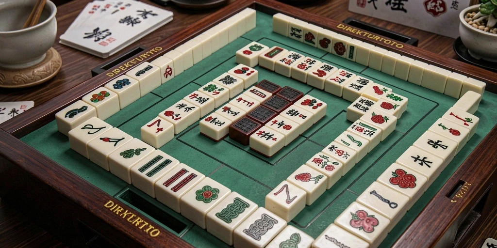 Tampilan gameplay seru dalam permainan Mahjong yang mendebarkan.