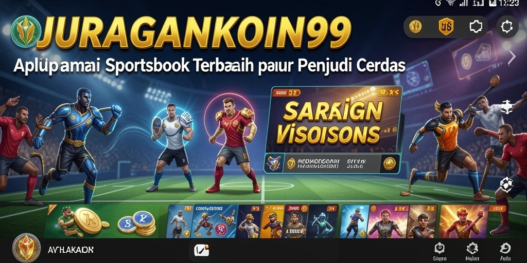 Tampilan antarmuka pengguna JURAGANKOIN99 dengan berbagai opsi taruhan olahraga.
