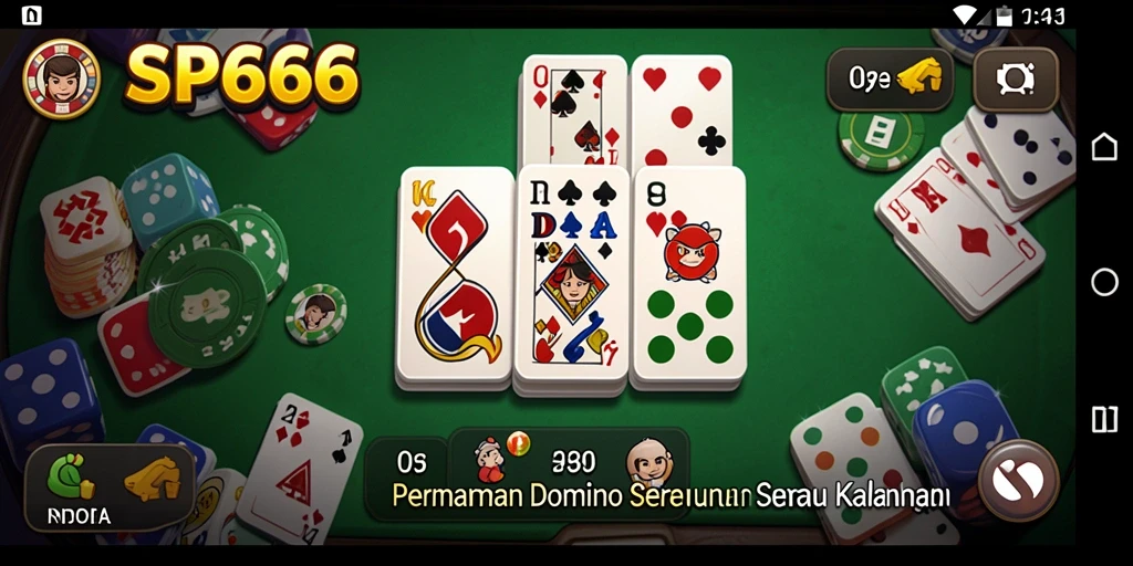 Tangkapan layar SP666 menampilkan gameplay Domino yang seru dan interaktif.